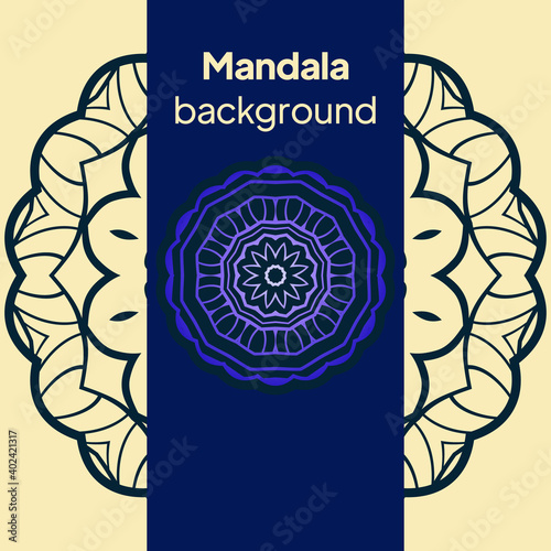 Design Vintage Cards With Floral Mandala Pattern And Ornaments. Vector Illustatration.