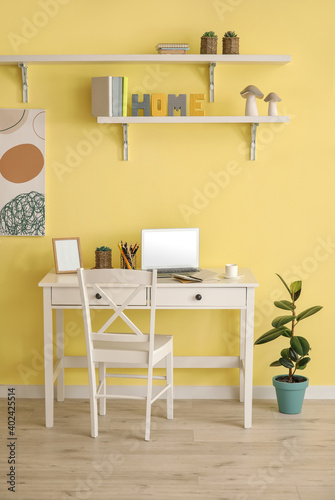 Interior of room with modern workplace © Pixel-Shot