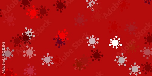 Light purple, pink vector texture with disease symbols.