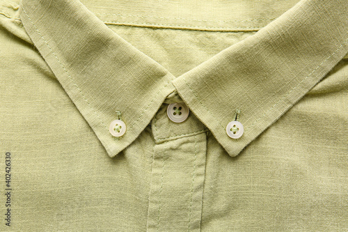 Close-up view of green line...