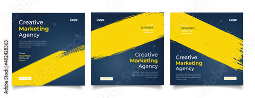 Digital business marketing banner for social media post template 