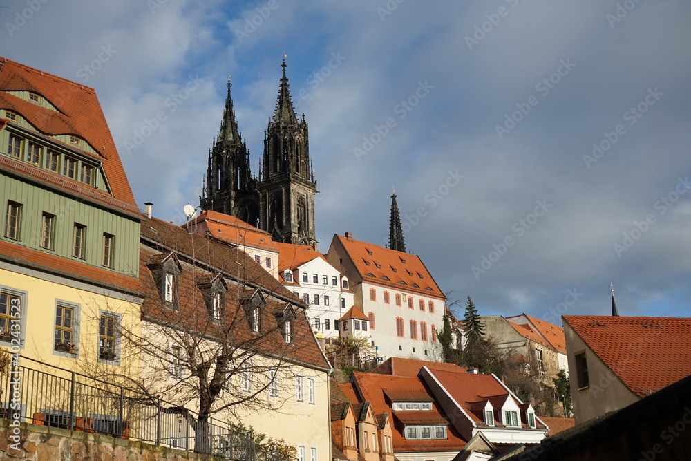 Fototapeta premium Blick zum Dom in Meissen