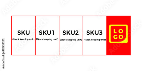 Photo frame for SKUs. Ads template. Eps10 vector illustration.