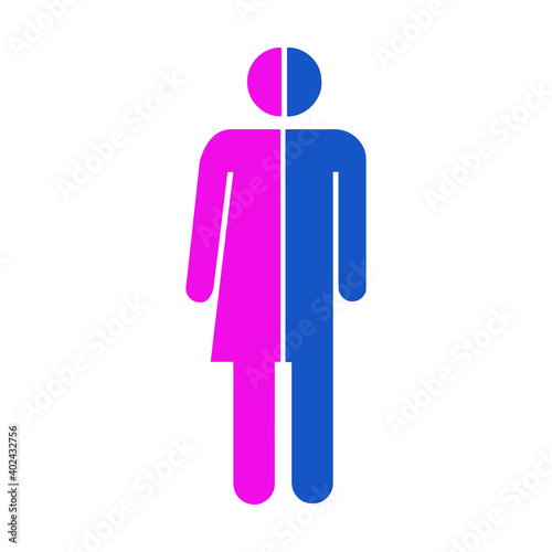 Third gender and sex concept. Eps10 vector illustration.