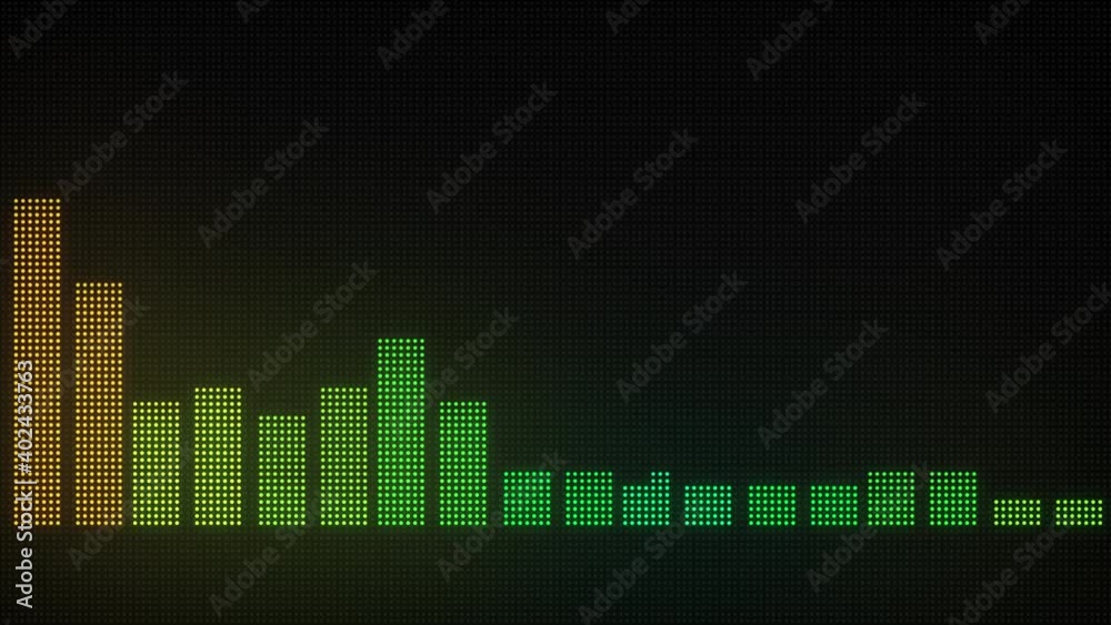 Colorful Audio Equalizer LED Pulsing Animation Seamless Loop