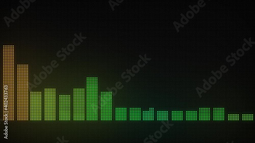 Colorful Audio Equalizer LED Pulsing Animation Seamless Loop photo