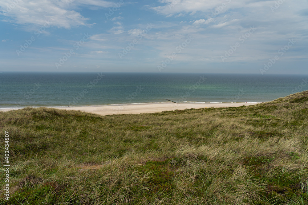 Sylt - View from Grass-Dunes towards abandoned Wenningstedt Beach