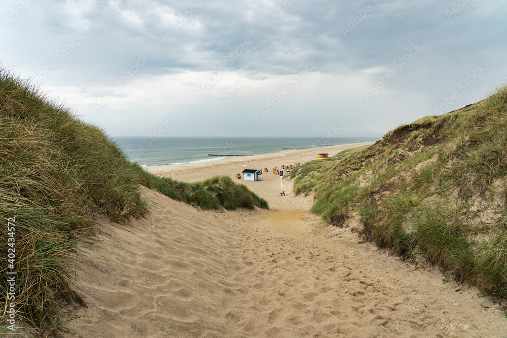 Sylt - View to abandoned Wenningstedt Beach at low tide