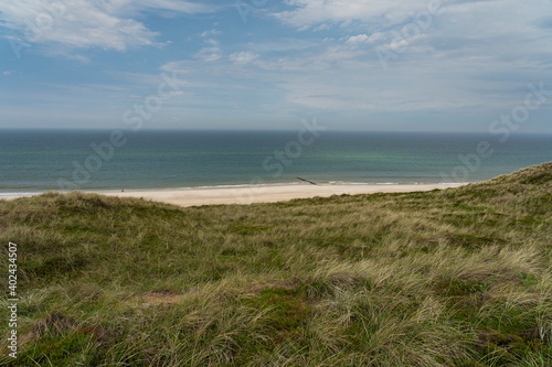 Sylt - View from Grass-Dunes towards abandoned Wenningstedt Beach