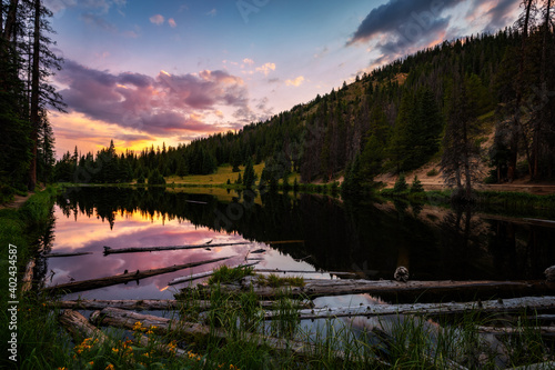 Lake Irene at Sunset, Rocky Mountain National Park photo