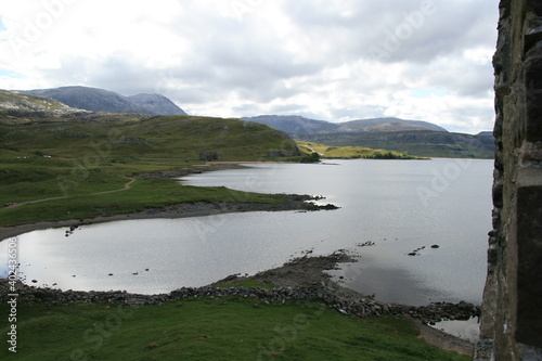 Beautiful scenery in Scotland with gras 