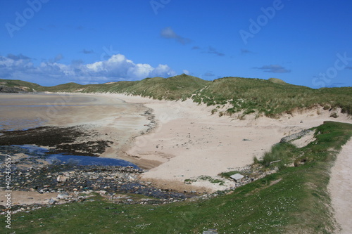 Beautiful scenery in Scotland with gras 