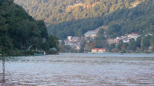 Tourist boat on The Nainital lake. photo