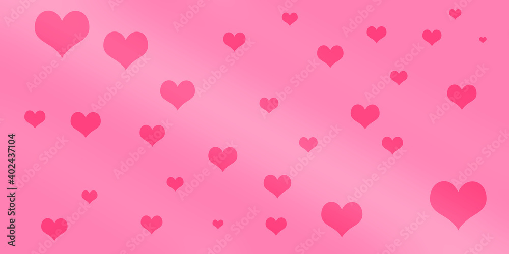 pink background with hearts, background for Valentine's Day