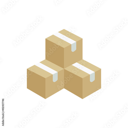 boxes on a white background, vector illustration