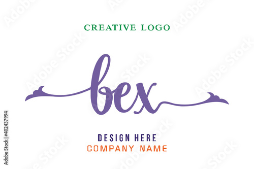 BEX lettering logo is simple, easy to understand and authoritative photo