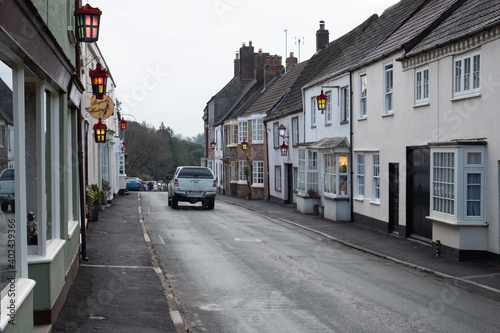 High Street, car and Lanterns.