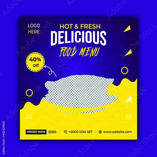 Food menu social media templates