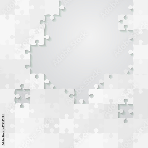 Vector banner background made pieces puzzle jigsaw © corben_dallas