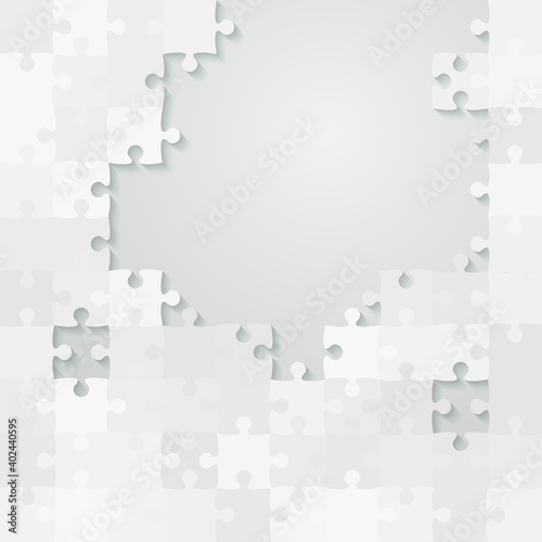 Vector banner background made pieces puzzle jigsaw