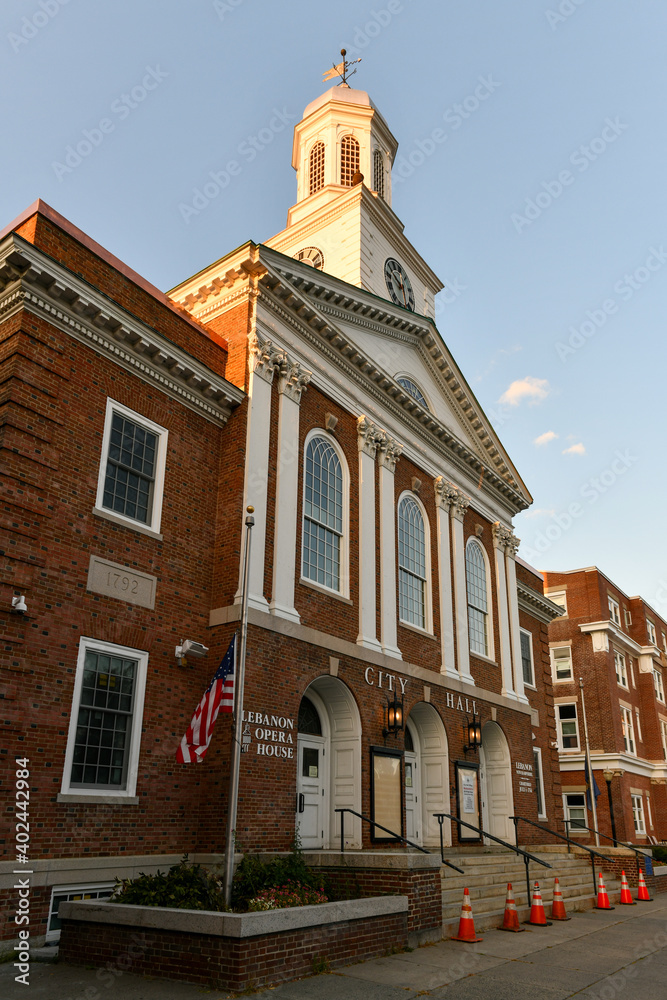 City Hall building in Lebanon, New Hampshire City Hall, located on North Park Street in downtown Lebanon.