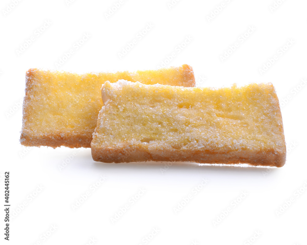 Toast isolated on white background