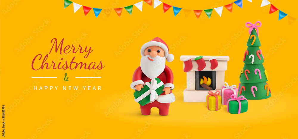 Merry Christmas Yellow Greeting Card Merry Christmas Yellow Greeting Card