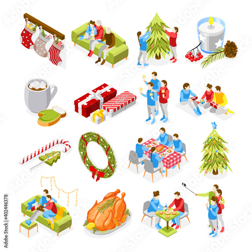 Christmas Mood Isometric Icons