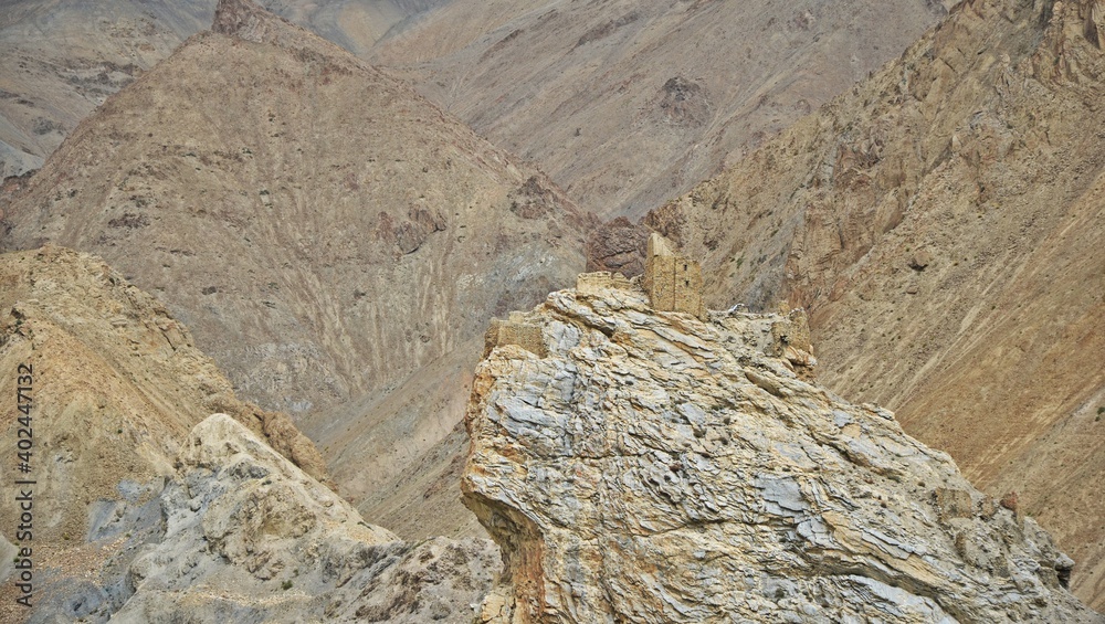 landscape of the mountains in leh ,jammu and kashmir,india