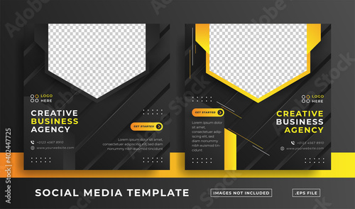 creative business agency social media template