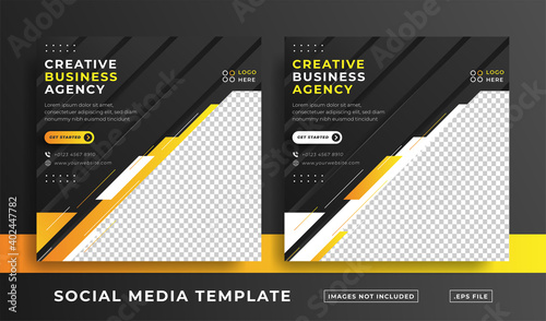 creative business agency social media template