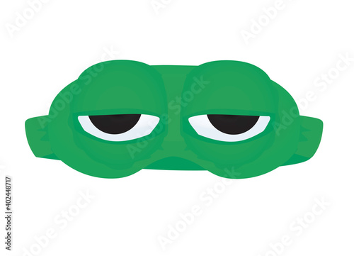 Green sleeping eyes mask. vector
