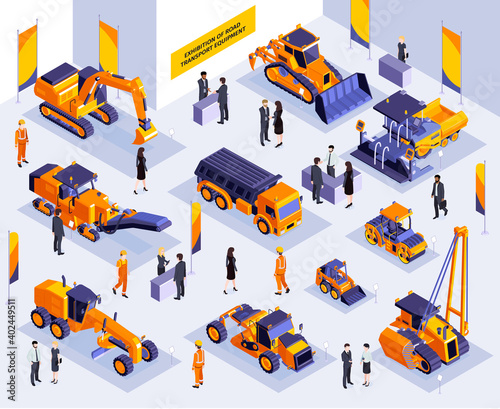 Road Construction Exhibition Composition