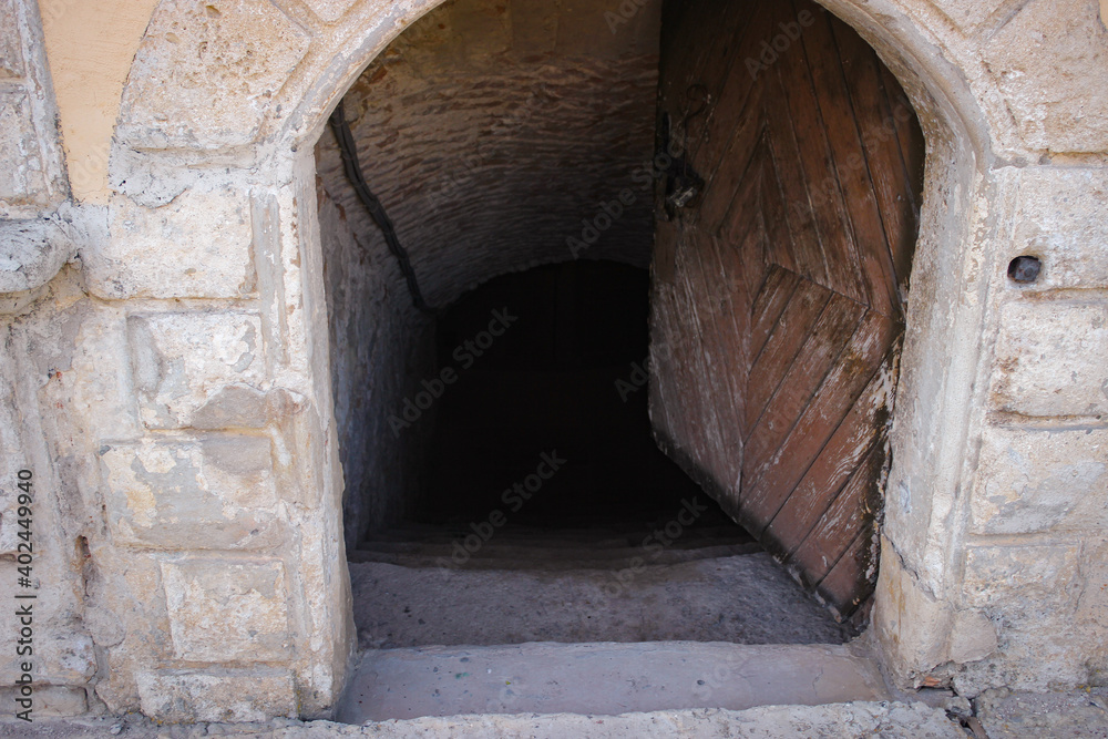 Entrance of the stairs to the mysterious dungeons of the castle