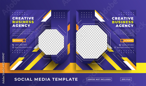 creative business agency social media template