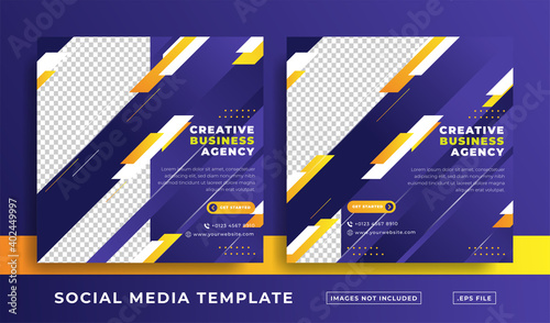 creative business agency social media template
