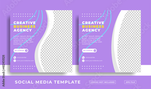 creative business agency social media template