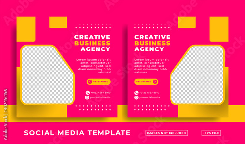 creative business agency social media template