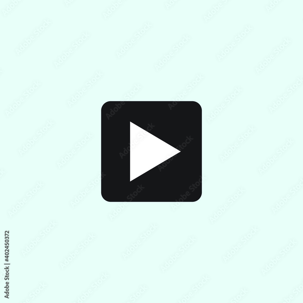 Play button icon in trendy flat style isolated on grey background. Play symbol for your web site design, logo, app, UI. Vector illustration, EPS10. Play button icon in trendy flat style isolated on grey background. Play symbol for your web site design, logo, app, UI. Vector illustration, EPS10.