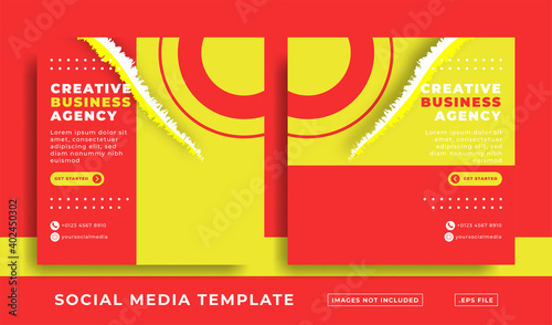 creative business agency social media template