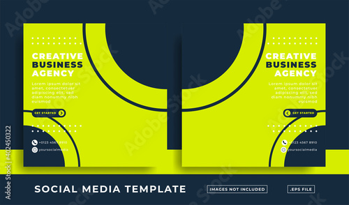 creative business agency social media template