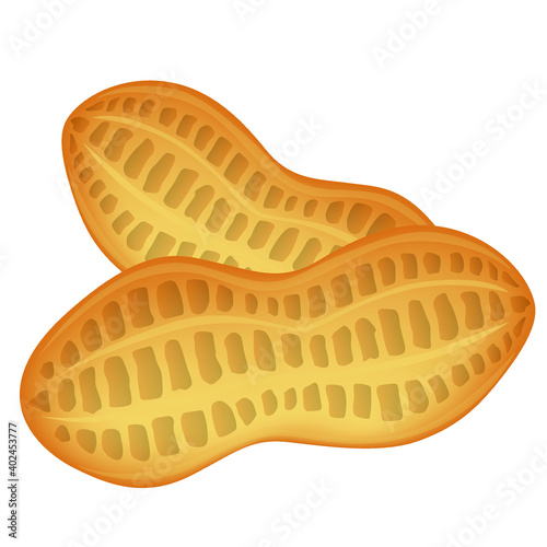 Peanut Fruit Emoji Vector Design. Snack Nutrition Art Illustration Fresh Product Nuts. 