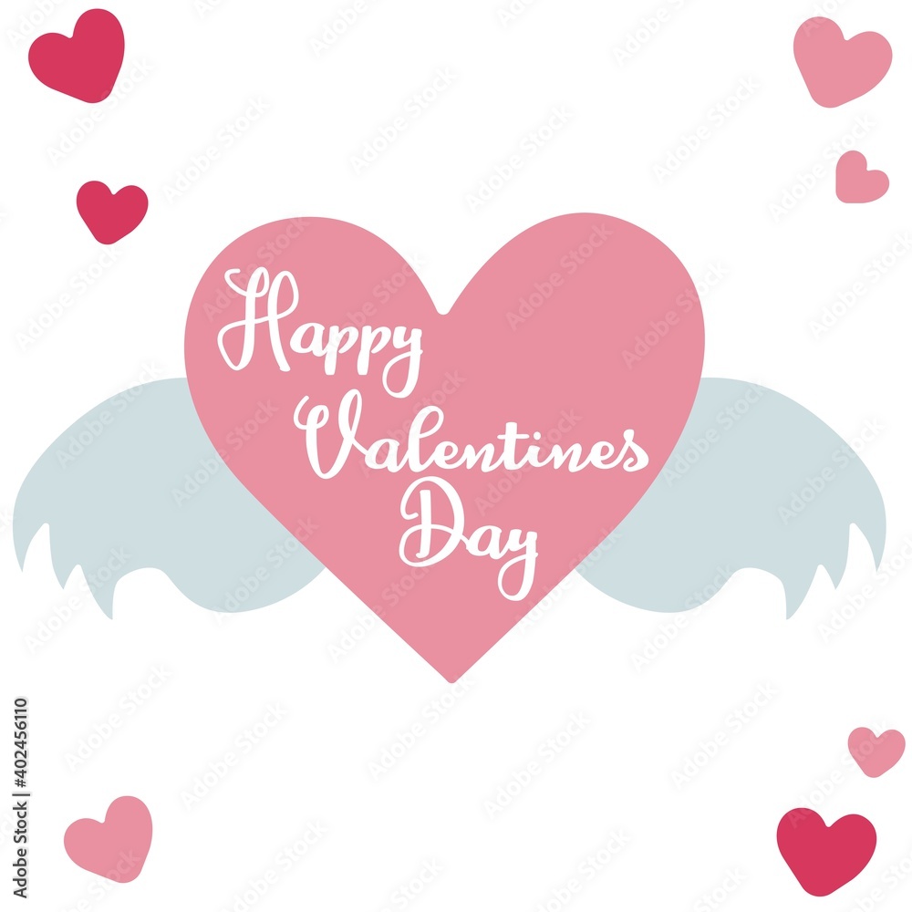 Happy Valentine's Day. Vector illustration card.