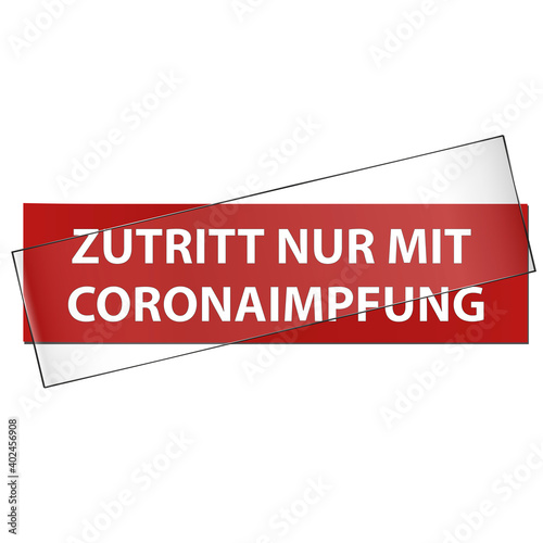 Glasetikett Zutritt 2