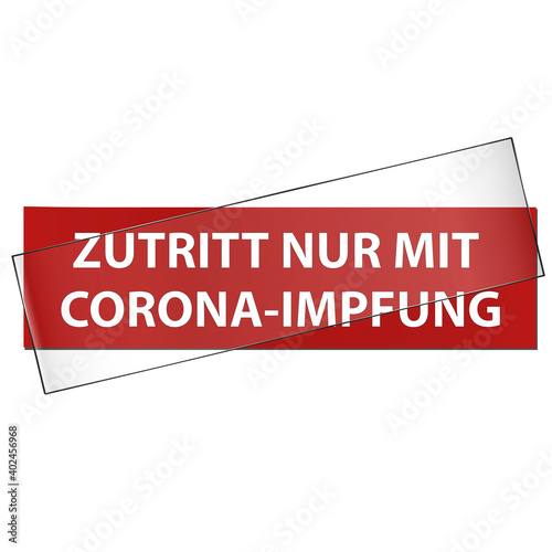 Glasetikett Zutritt 3