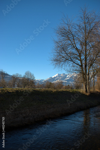Vaduzer Landschaft in Liechtenstein 16.12.2020