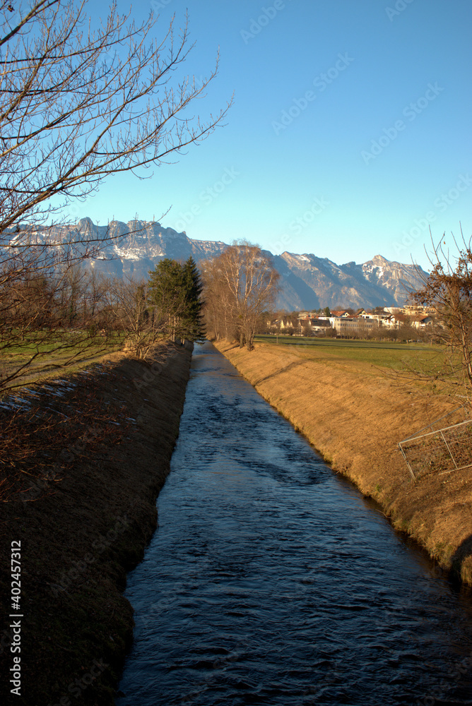 Vaduzer Landschaft in Liechtenstein 16.12.2020