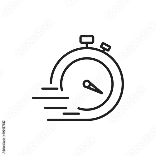 Timers icon fast. Stopwatch symbol. countdown clock counter timer vector illustration