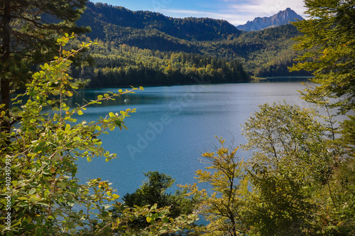 Picturesque mountain lake in the Alps