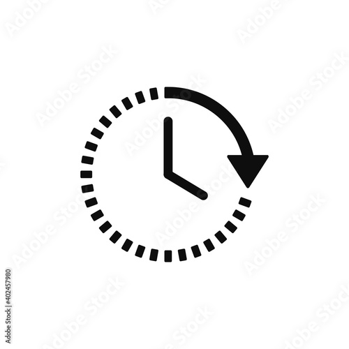 Clock icon vector. Time icon symbol illustration